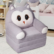 Hawsaiy Kids Sofa 2-in-1 Foldable Armchair with Liner Filler Cute Cartoon Lazy Sofa Bed for Living Room or Bedroom