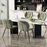 Hawsaiy Modern Ergonomic Dining Chair Set of 2 with Metal Legs