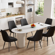 Hawsaiy PU leather Dining Chairs Set of 2/4 with Durable Metal Legs