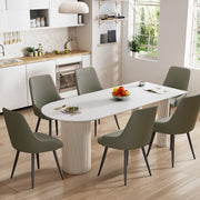 Hawsaiy PU leather Dining Chairs Set of 2/4 with Durable Metal Legs