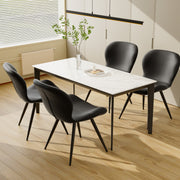 Hawsaiy Faux Leather Dining Chairs Set of 2/4/6 with Widened Backrest & Seat