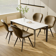 Hawsaiy Faux Leather Dining Chairs Set of 2/4/6 with Widened Backrest & Seat