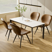 Hawsaiy Faux Leather Dining Chairs Set of 2/4/6 with Widened Backrest & Seat