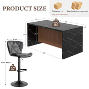 Hawsaiy 7-Piece Dining Table Set for 6, 67