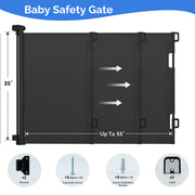 Hawsaiy Retractable Baby Safety Gate for Baby and Pet Extends to 55