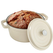 Kerilyn 6.5QT Large Round Cast Iron Enameled Oval Dutch Oven Pot - Heavy-Duty, Non-Stick, Dual Handle, Bread Baking, Cooking, and Serving - Durable, Easy to Clean, Heat Retention, Versatile Cookware,Home Kitchen Essentials, Durable Kitchen Utensils