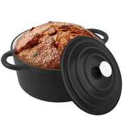 Kerilyn 4.5QT Enameled Dutch Oven- Chafing Dishes with Dual Handles,Non-stick Enamel Coated Cookwarefor Bread Baking, Cooking, andVersatile Kitchen Use