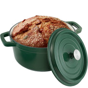 Kerilyn 6.5QT Large Round Cast Iron Enameled Oval Dutch Oven Pot - Heavy-Duty, Non-Stick, Dual Handle, Bread Baking, Cooking, and Serving - Durable, Easy to Clean, Heat Retention, Versatile Cookware,Home Kitchen Essentials, Durable Kitchen Utensils
