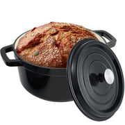Kerilyn 6.5QT Large Round Cast Iron Enameled Oval Dutch Oven Pot - Heavy-Duty, Non-Stick, Dual Handle, Bread Baking, Cooking, and Serving - Durable, Easy to Clean, Heat Retention, Versatile Cookware,Home Kitchen Essentials, Durable Kitchen Utensils
