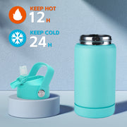 Hawsaiy 12oz Kids Insulated Water Bottle with Straw Lid, Leak-Proof Stainless Steel BPA-Free for School Boys and Girls