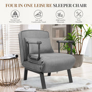 Hawsaiy Convertible Sleeper Leisure Recliner, Adjustable Lounge Chair, Arm Chair, and Sofa Bed