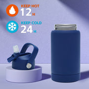 Hawsaiy 12oz Kids Insulated Water Bottle with Straw Lid, Leak-Proof Stainless Steel BPA-Free for School Boys and Girls