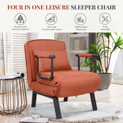 Nalupatio Versatile Convertible Armchair Sofa with Pillow - Foldable, Linen/Fabric, Steel Frame for Home & Office Use,