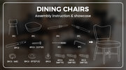 Hawsaiy Dining Chairs Set of 2/4/6, Upholstered Fabric Dining Room Chairs, Mid Century Modern Kitchen Chairs with Solid Wood Legs & Cross-Brace Support, Farmhouse Side Chairs for Dining Room