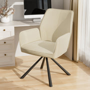 Hawsaiy Modern Swivel Office Chair with Adjustable Height, Removable Backrest, and Soft Sponge Seat
