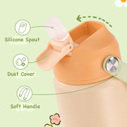 Hawsaiy 12oz Kids Insulated Water Bottle with Straw Lid, Leak-Proof Stainless Steel BPA-Free for School Boys and Girls