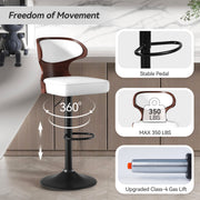 Hawsaiy PU Leather Upholstered Bar Set of 1/2//3/4  with Back & Footrest