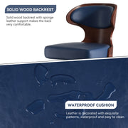 Hawsaiy PU Leather Upholstered Bar Set of 1/2//3/4  with Back & Footrest