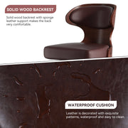 Hawsaiy PU Leather Upholstered Bar Set of 1/2//3/4  with Back & Footrest