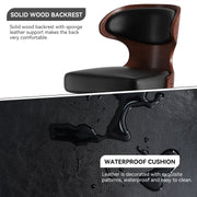 Hawsaiy PU Leather Upholstered Bar Set of 1/2//3/4  with Back & Footrest