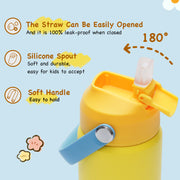 Hawsaiy 12oz Kids Insulated Water Bottle with Straw Lid, Leak-Proof Stainless Steel BPA-Free for School Boys and Girls