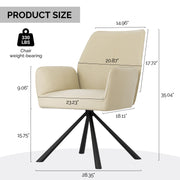 Hawsaiy Modern Swivel Office Chair with Adjustable Height, Removable Backrest, and Soft Sponge Seat