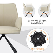 Hawsaiy Modern Swivel Office Chair with Adjustable Height, Removable Backrest, and Soft Sponge Seat