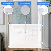 Hawsaiy Retractable Baby Safety Gate for Baby and Pet Extends to 55