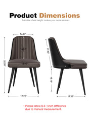 Hawsaiy Modern Dining Chair with Wooden Backrest, Set of 2