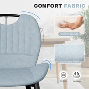 Hawsaiy Modern Faux Leather Dining Chair Set of 2/4/6 with Metal Legs, Ergonomic Design, Water-Resistant