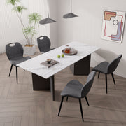 Hawsaiy Modern Faux Leather Dining Chair Set of 2/4/6 with Metal Legs, Ergonomic Design, Water-Resistant