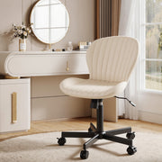 Hawsaiy Shell-Shaped Swivel Office Chair, 360° Rotating Vanity Desk Chair with Rocking Function for Home Office, Bedroom, Makeup Vanity