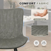 Hawsaiy Modern PU Leather Dining Chairs Set of 2/4/6 with Metal Legs for Dining Room