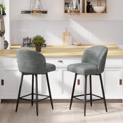 Hawsaiy Counter Height Bar Stools Set of 2/4,360° Swivel Barstools with High Back and Metal Legs,27.10