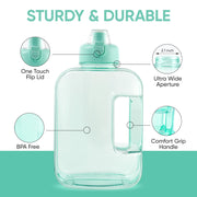 Hawsaiy 87oz Plastic Water Bottles with Flip Top Leak Proof Lid for Gym、Outdoor Sports