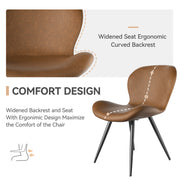 Hawsaiy Faux Leather Dining Chairs Set of 2/4/6 with Widened Backrest & Seat