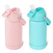 Hawsaiy 2-Pack 12oz Kids Insulated Water Bottle with Straw Lid, Leak-Proof Stainless Steel BPA-Free for School Boys and Girls