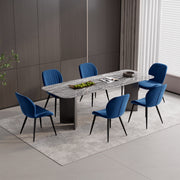 Hawsaiy Modern Ergonomic Velvet Dining Chair Set of 2/4/6 with Sturdy Metal Legs