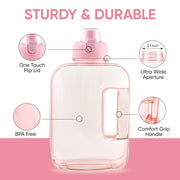 Hawsaiy 87oz Plastic Water Bottles with Flip Top Leak Proof Lid for Gym、Outdoor Sports