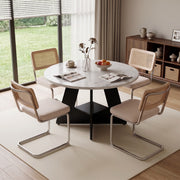 Hawsaiy 5 Piece Round Dining Table Set for 4, 47.3