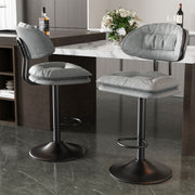 Hawsaiy Adjustable Ergonomic Design Barstools with Double-Layer Upholstered Set of 2/4 for Kitchen Island