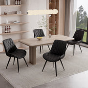 Hawsaiy Modern PU Leather Dining Chairs Set of 2/4 with Metal Legs