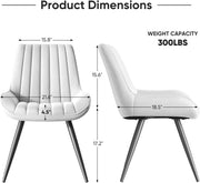 Hawsaiy Modern Upholstered Dining Chairs with Thick Cushions and Metal Legs Set of 2/4/6