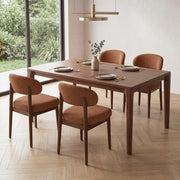 Hawsaiy Dining Chairs Set of 2/4/6, Upholstered Kitchen & Dining Room Chairs with Solid Wood Frame, Curved Back Side Chairs
