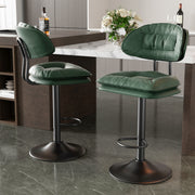 Hawsaiy Adjustable Ergonomic Design Barstools with Double-Layer Upholstered Set of 2/4 for Kitchen Island