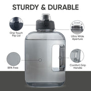 Hawsaiy 87oz Plastic Water Bottles with Flip Top Leak Proof Lid for Gym、Outdoor Sports