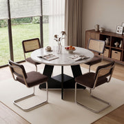 Hawsaiy 5 Piece Round Dining Table Set for 4, 47.3