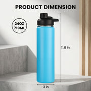 Hawsaiy 24 oz Insulated Stainless Steel Water Bottle with Handle, Leak-Proof Lid & Wide Mouth, Double Wall Vacuum, BPA Free, Keeps Cold & Hot