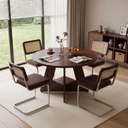 Hawsaiy 5 Piece Round Dining Table Set for 4, 47.3