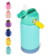 Hawsaiy 12oz Kids Insulated Water Bottle with Straw Lid, Leak-Proof Stainless Steel BPA-Free for School Boys and Girls